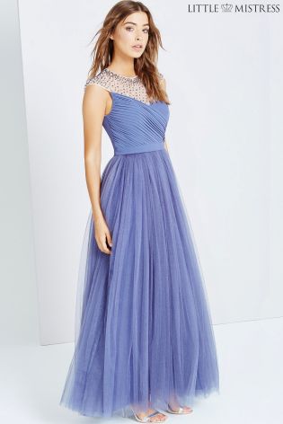 Little Mistress Embellished Maxi Dress